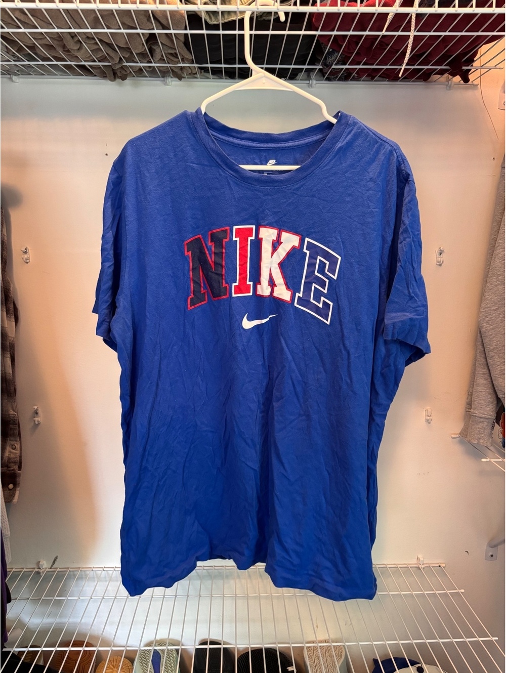 Nike The Nike Tee Blue Graphic T-Shirt XL Made in Mexico